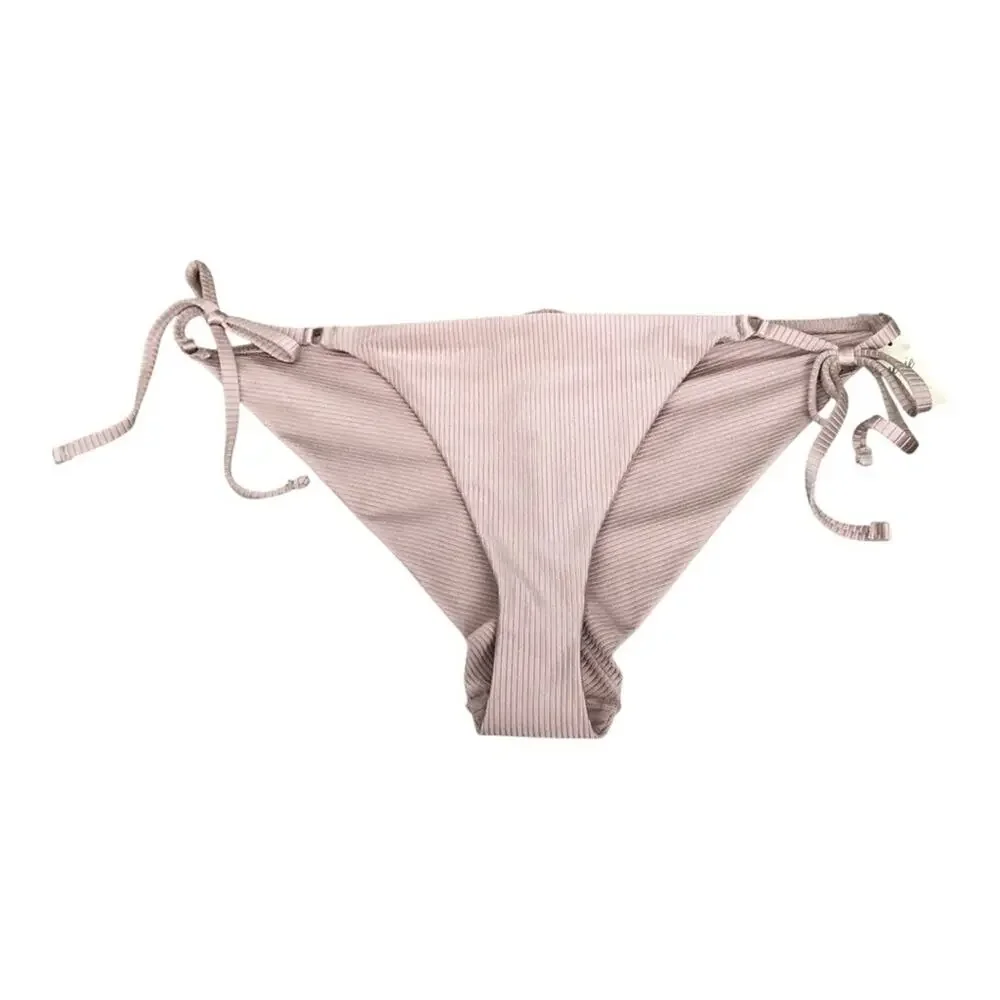 Aerie NWT Shiny Ribbed Textured Cheekier String Bikini Bottom Extra Extra Large